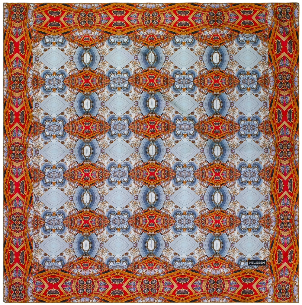 Silk Headscarf (St Andrew's Church red) for sale