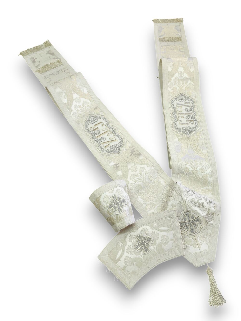 White deacon's vestment with double orarion buy