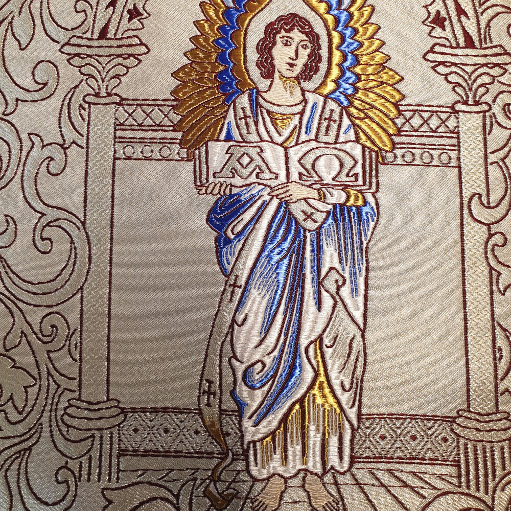 Brocade silver with blue (Appeasement) for sale