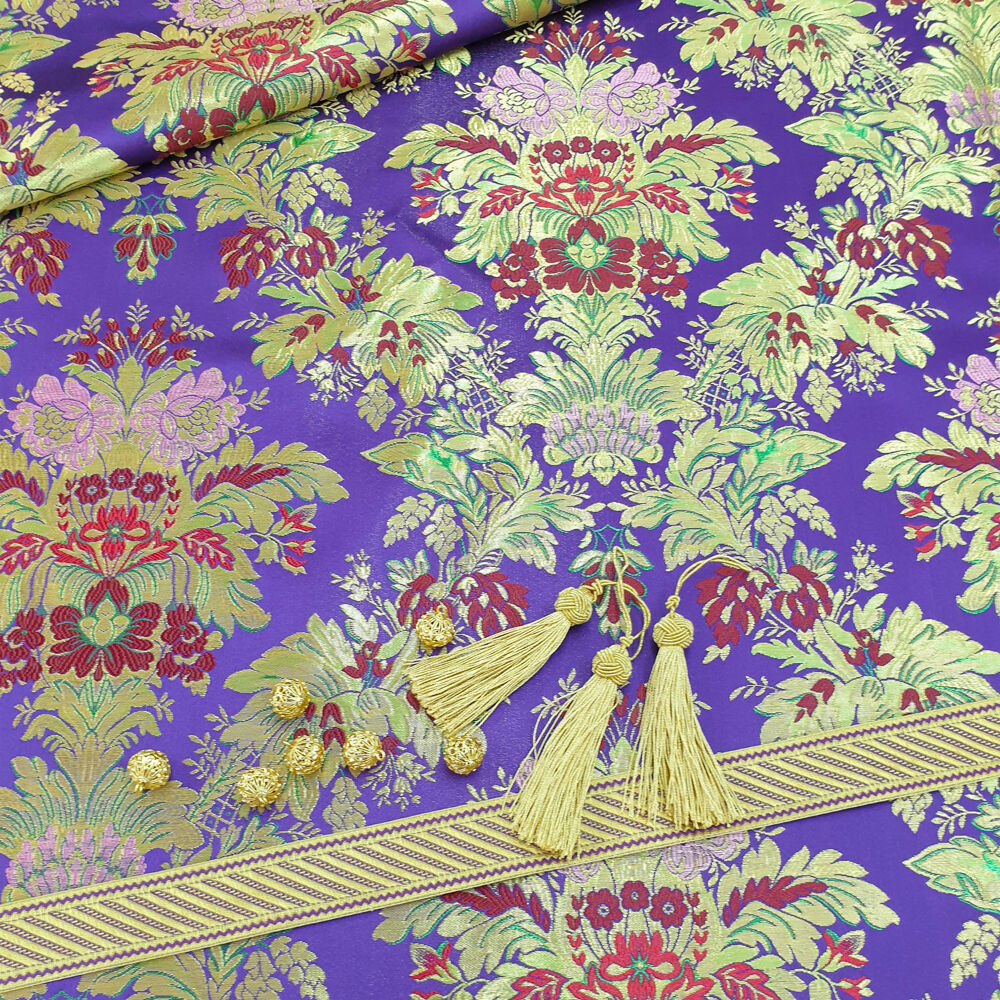 Church brocade for church vestments (Blooming Garden) (260 cm wide) for sale