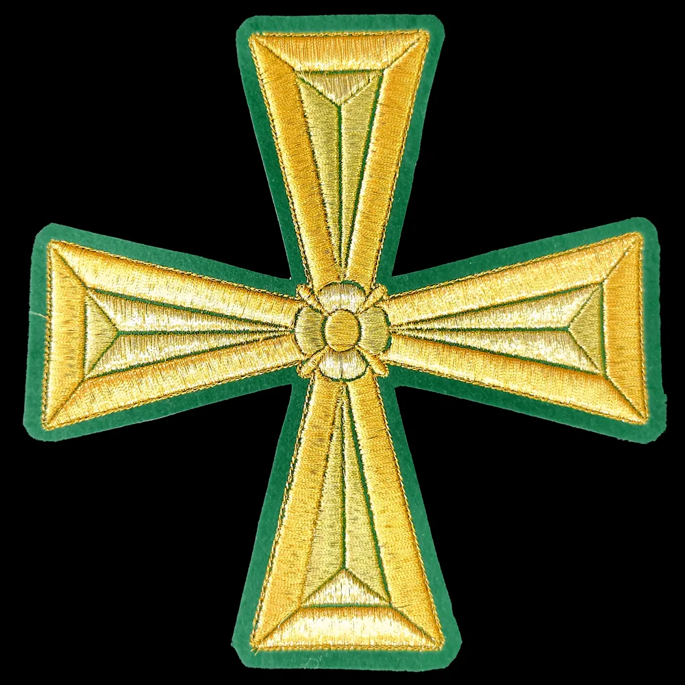 Cross on the sexton's surplice (Simeon)