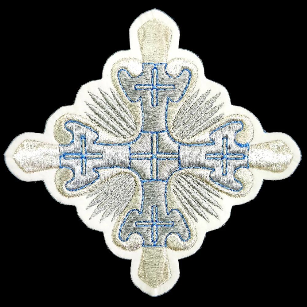 Embroidered cross for vestment altar server (Gregory)
