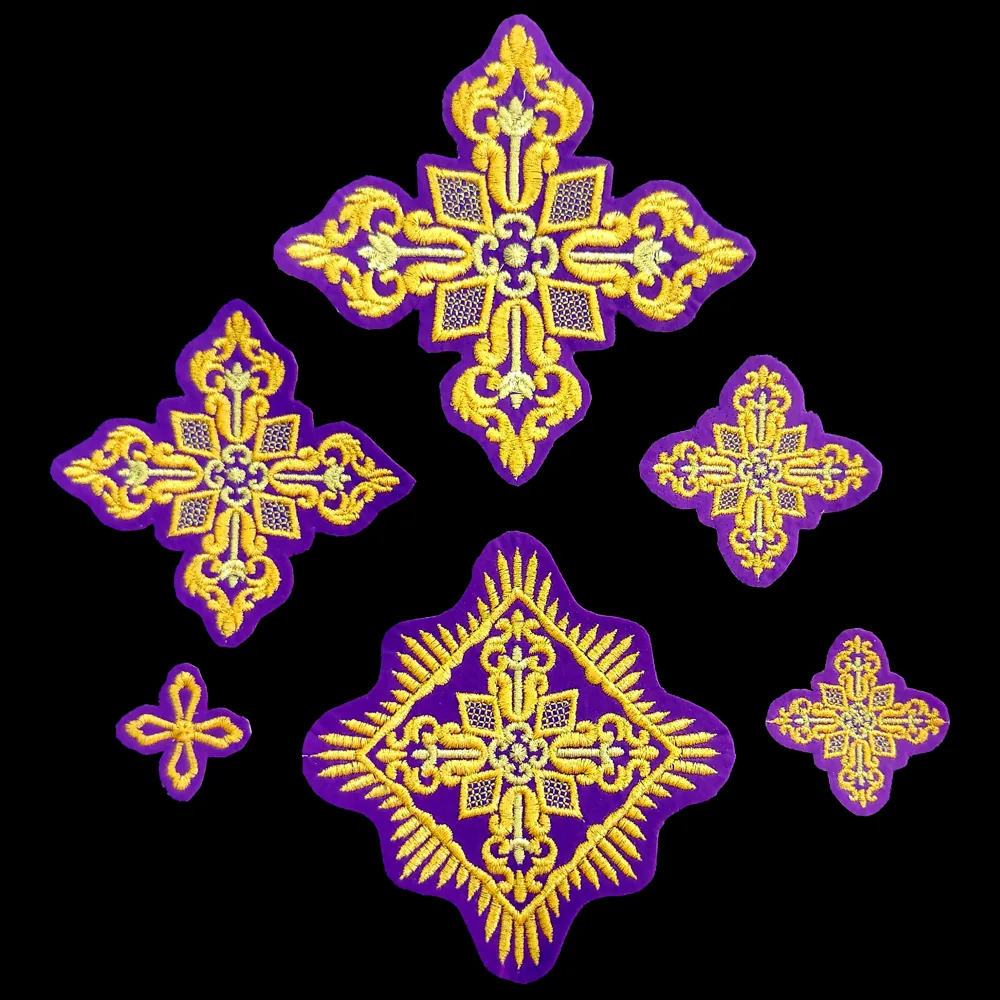 Embroidered crosses for bishop vestments (St. Peter and St. Paul)