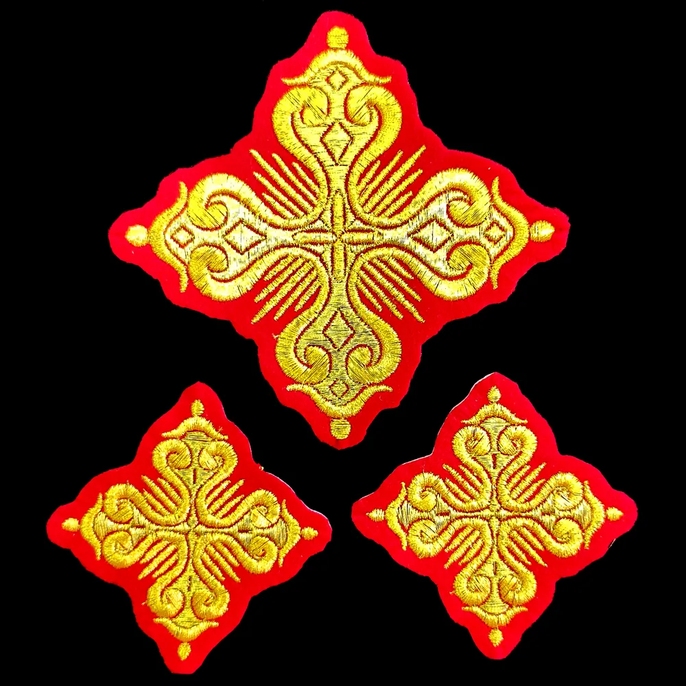 Embroidered crosses for liturgical set (Pechersk)