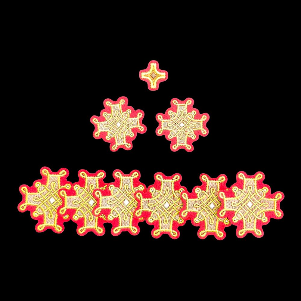 Вышитые кресты для епитрахили и поручей «Французские»