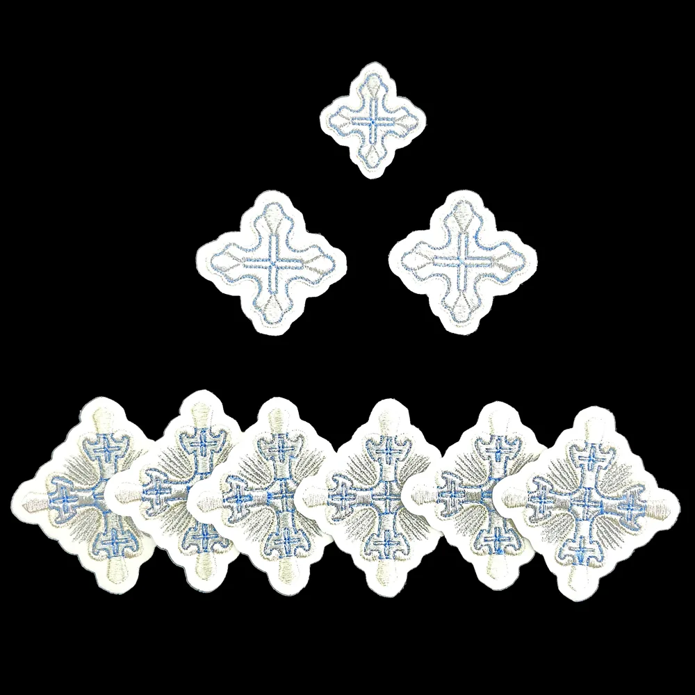 Embroidered crosses for the  stole set (Gregory)