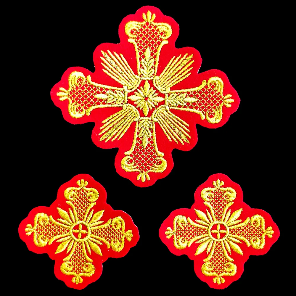 Embroidered crosses for the Aër and smaller Veils (Ephraim)