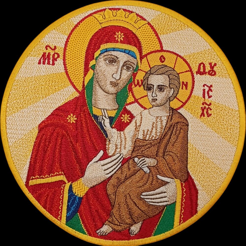 Embroidered icon (Virgin Mary Quick to Hear)