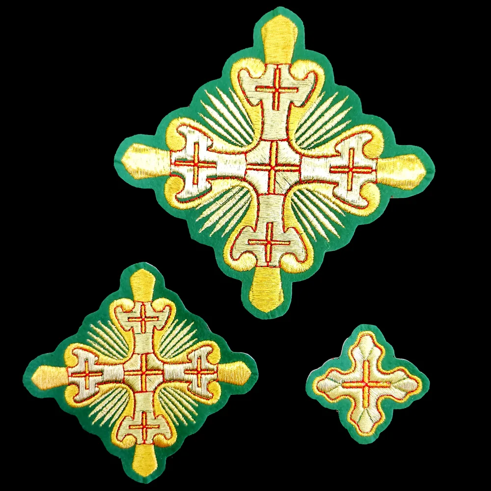 Embroidered protodeacon crosses (Gregory)