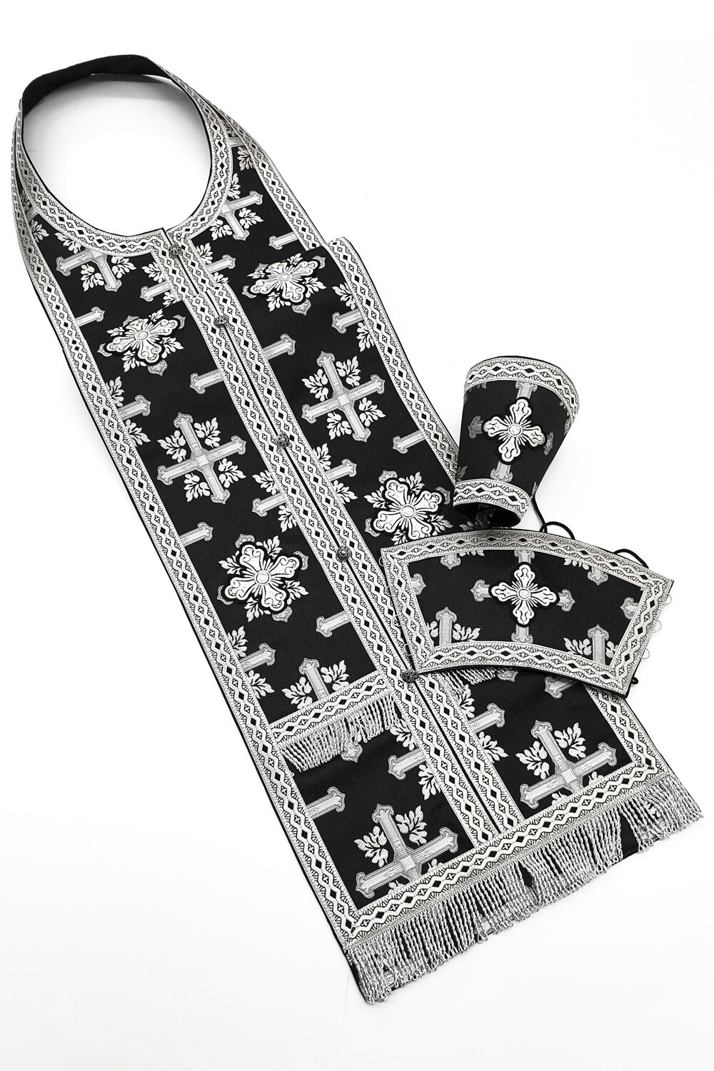 Epitrachelion Set black (Poltava Cross)