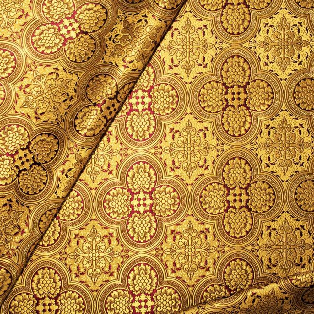 Brocade yellow with dark red (Sofia)