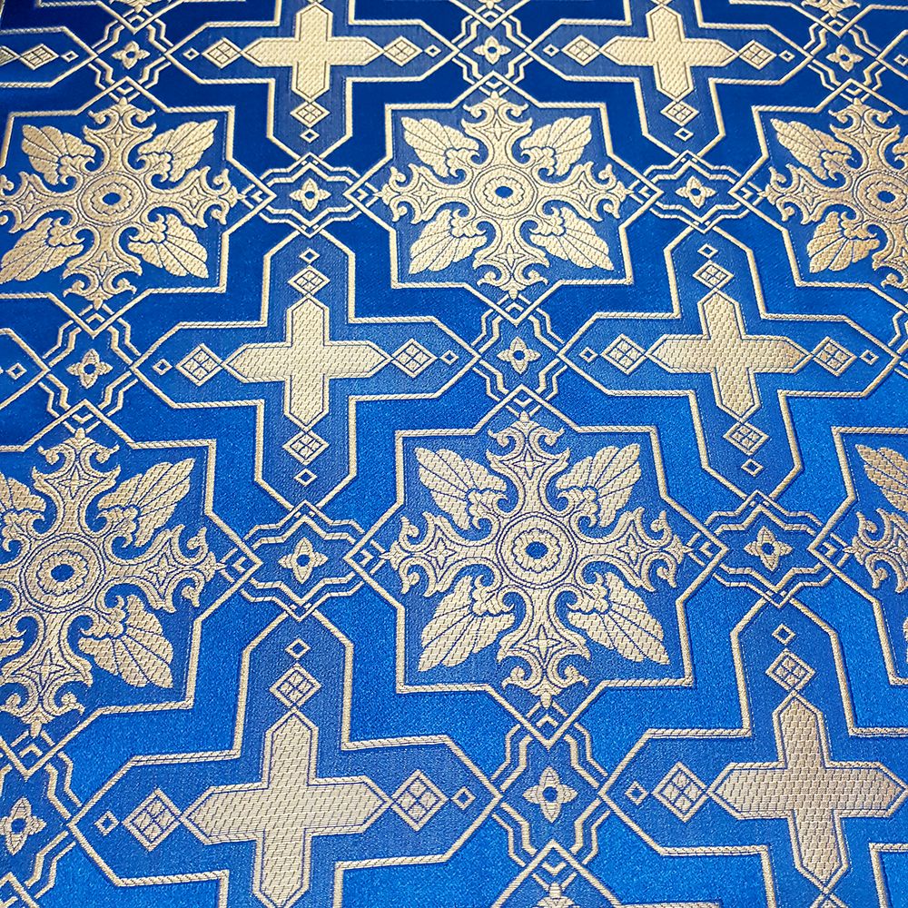 Greek Brocade blue silver (Faith)