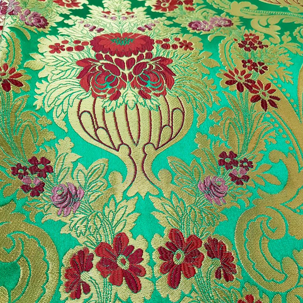 Greek Brocade green (Basil)