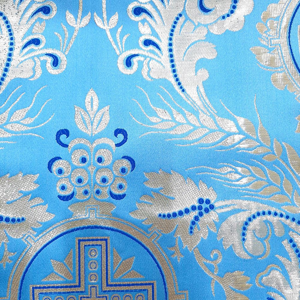 Greek Brocade whith blue outline (Niva)