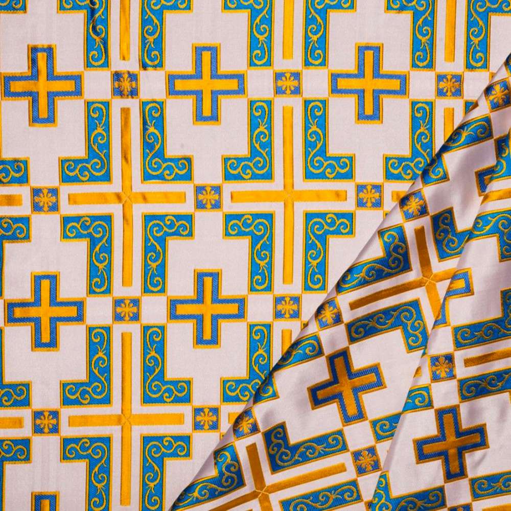 Church Fabric skyblue (Latin Cross)