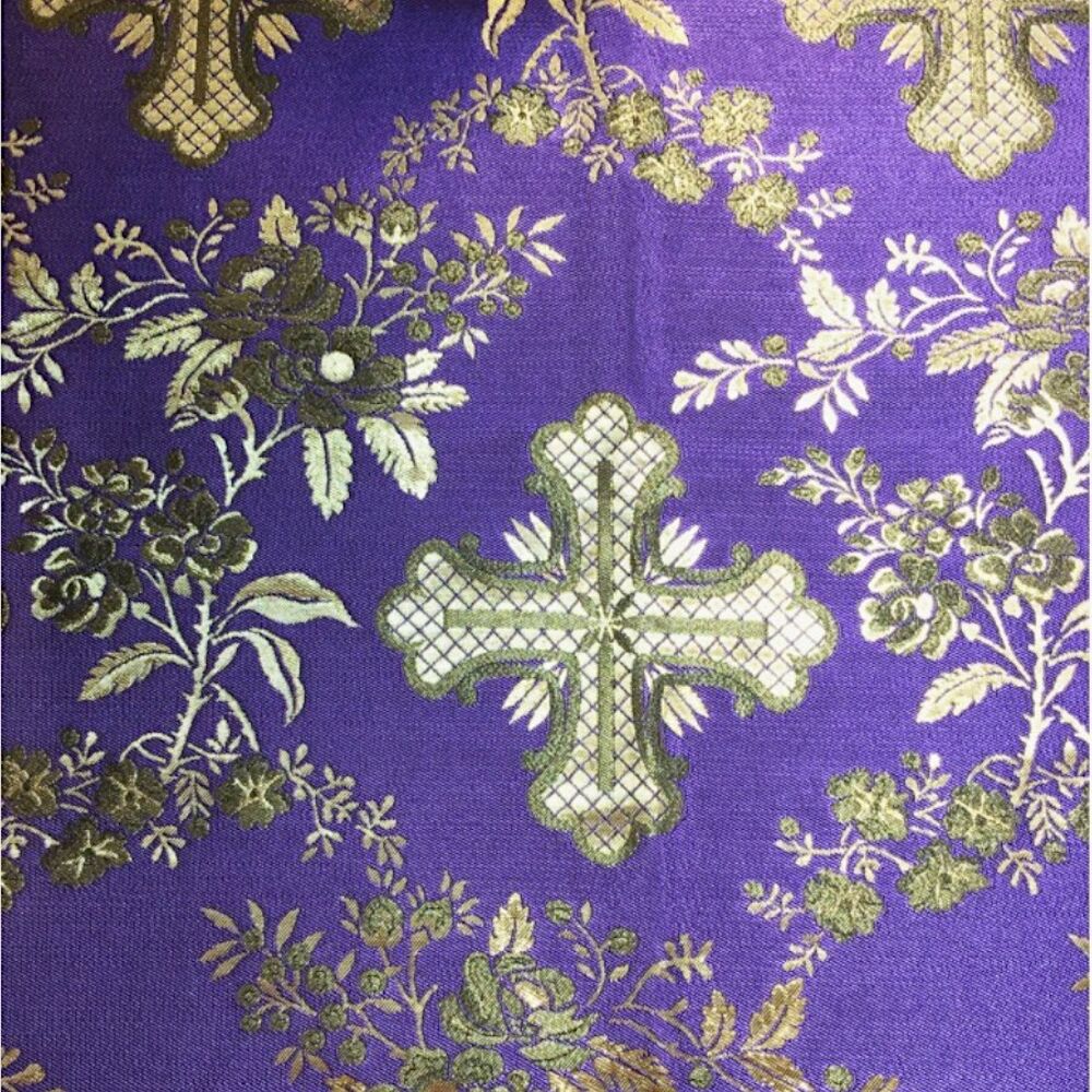 Violet brocade for vestments (Cyprian)