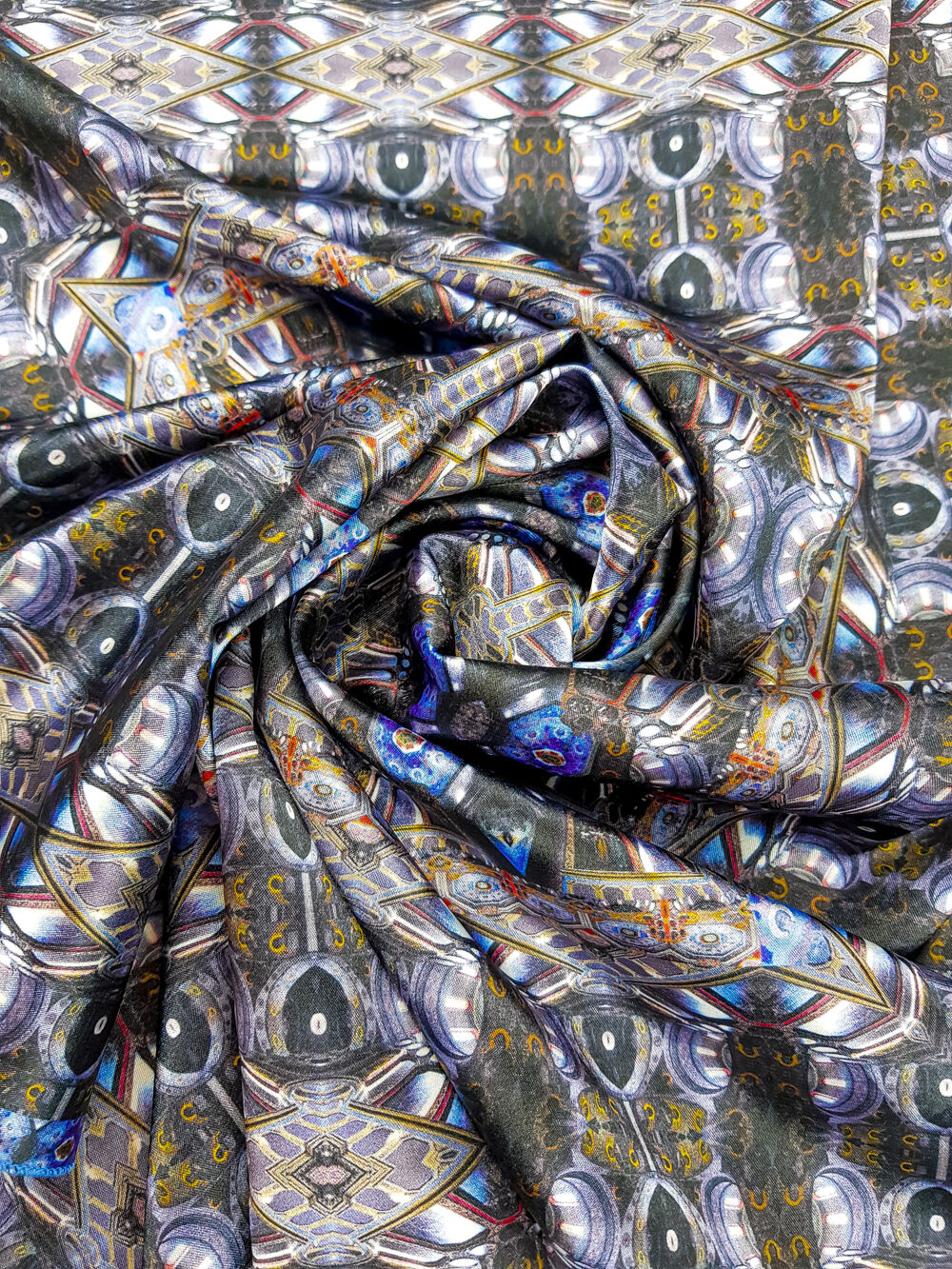 Silk Head Scarf (Kyiv Pechersk Lavra black) Orthodox