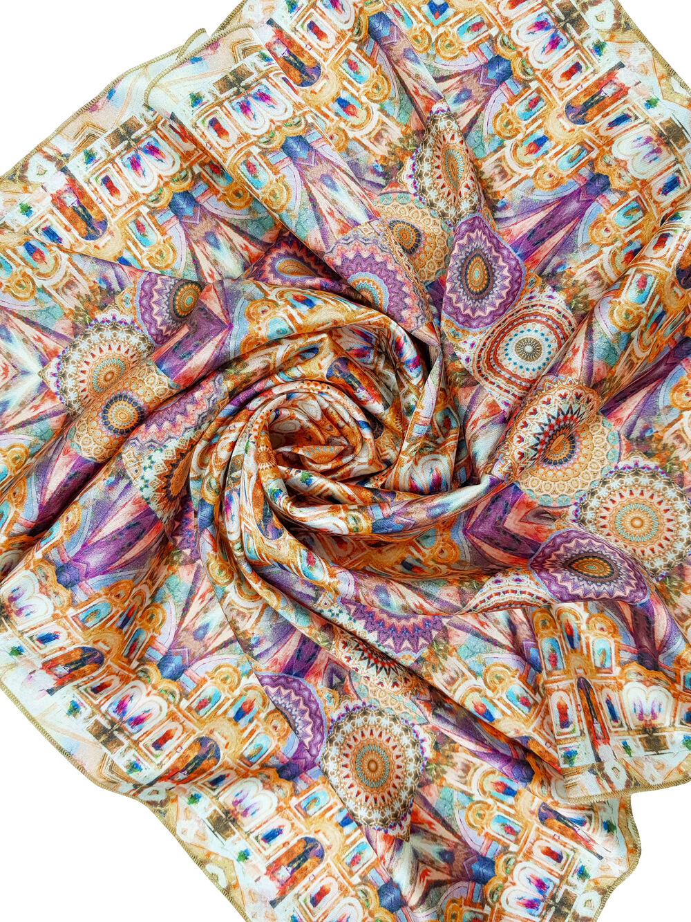 Silk Head Scarf for women (Church of Nicholas on the water altar) Orthodox
