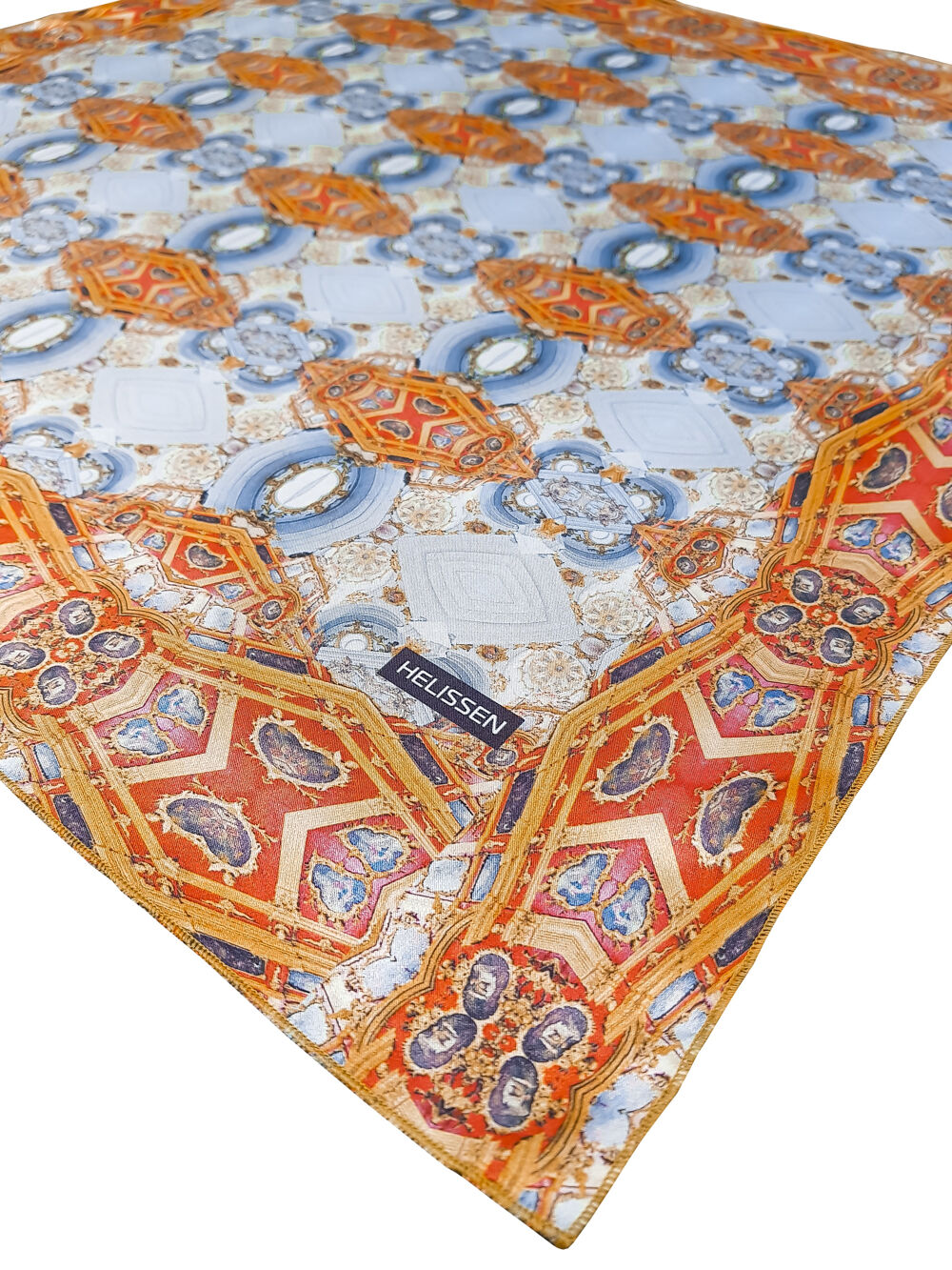 Silk Headscarf (St Andrew's Church red) Greek fabric