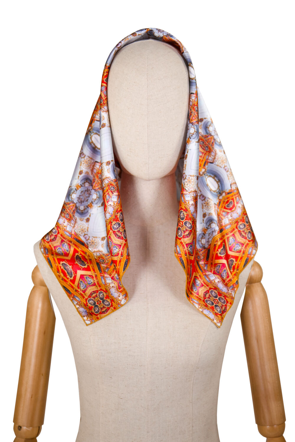 Silk Headscarf (St Andrew's Church red) church vestments