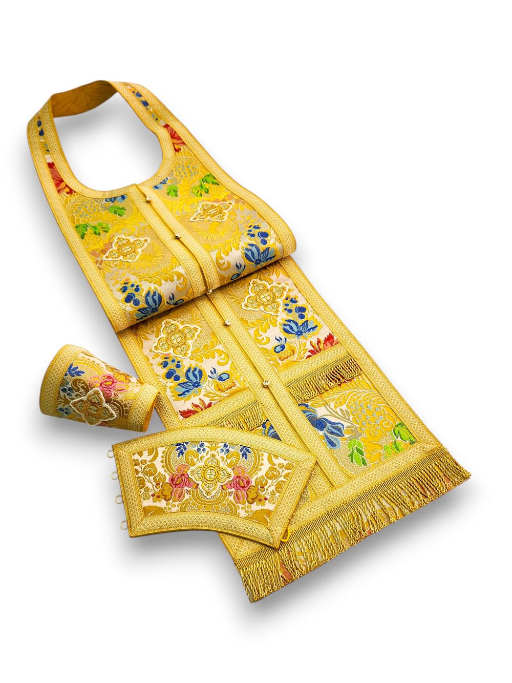 Yellow epitrachelion set with crosses (Tsar Grad)