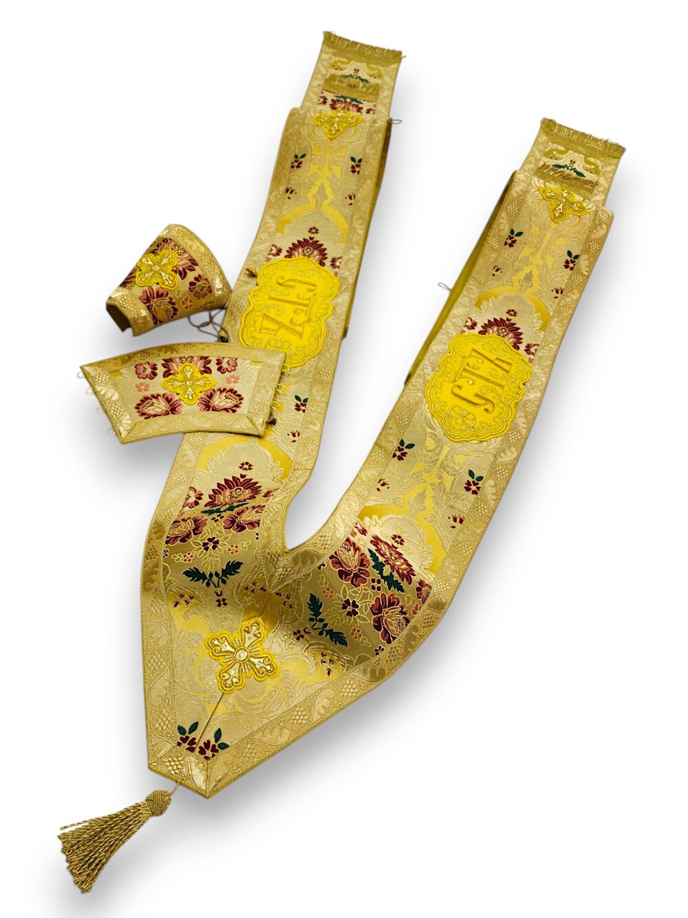 Yellow deacon's vestment with double orarion Orthodox