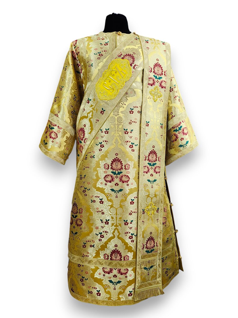 Yellow deacon's vestment with double orarion