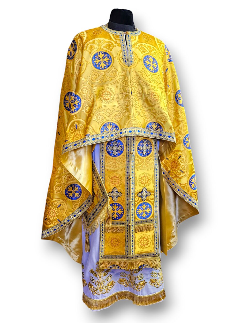 Yellow vestment in Greek style