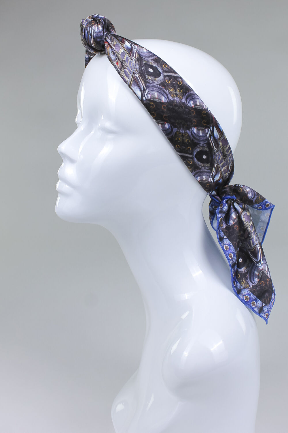 Silk Head Scarf (Kyiv Pechersk Lavra black)