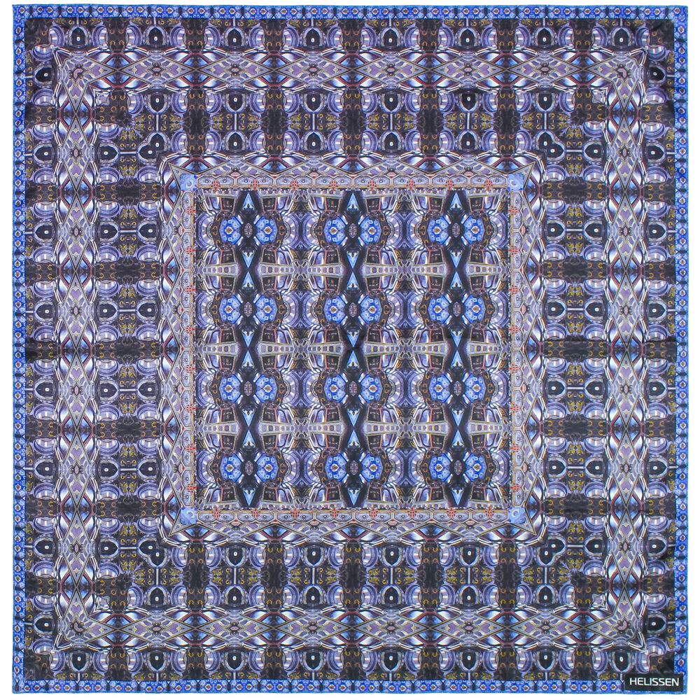 Silk Head Scarf (Kyiv Pechersk Lavra black) for sale