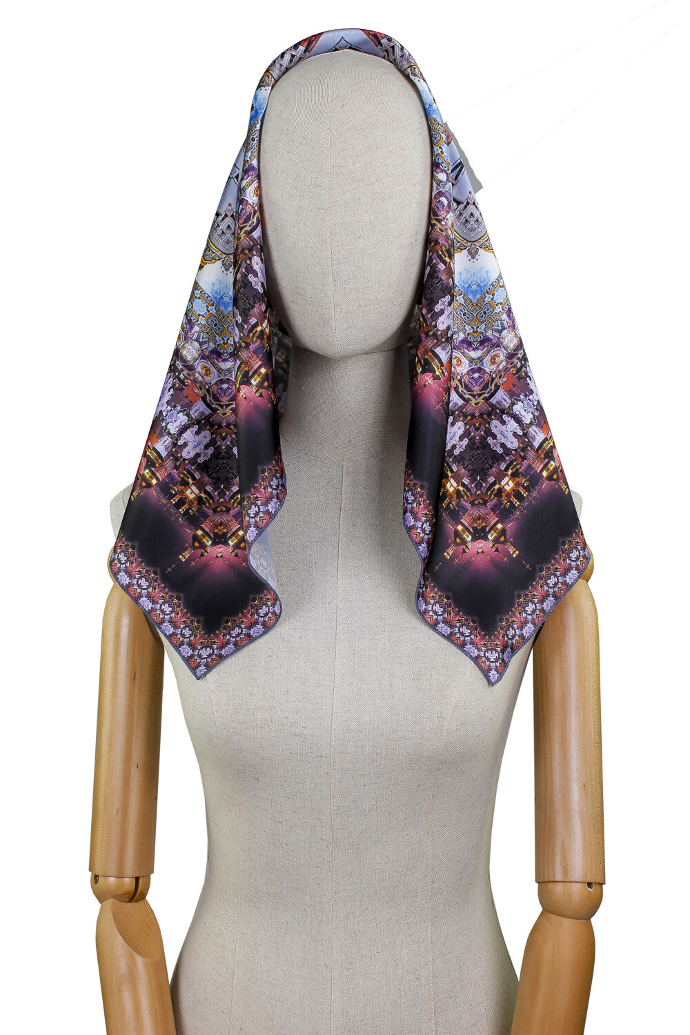 Silk Head Scarf (Kyiv Pechersk Lavra day and night)