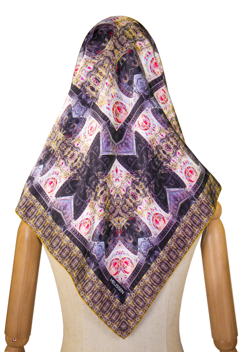 Silk Headscarf (Kyiv Pechersk Lavra dark)