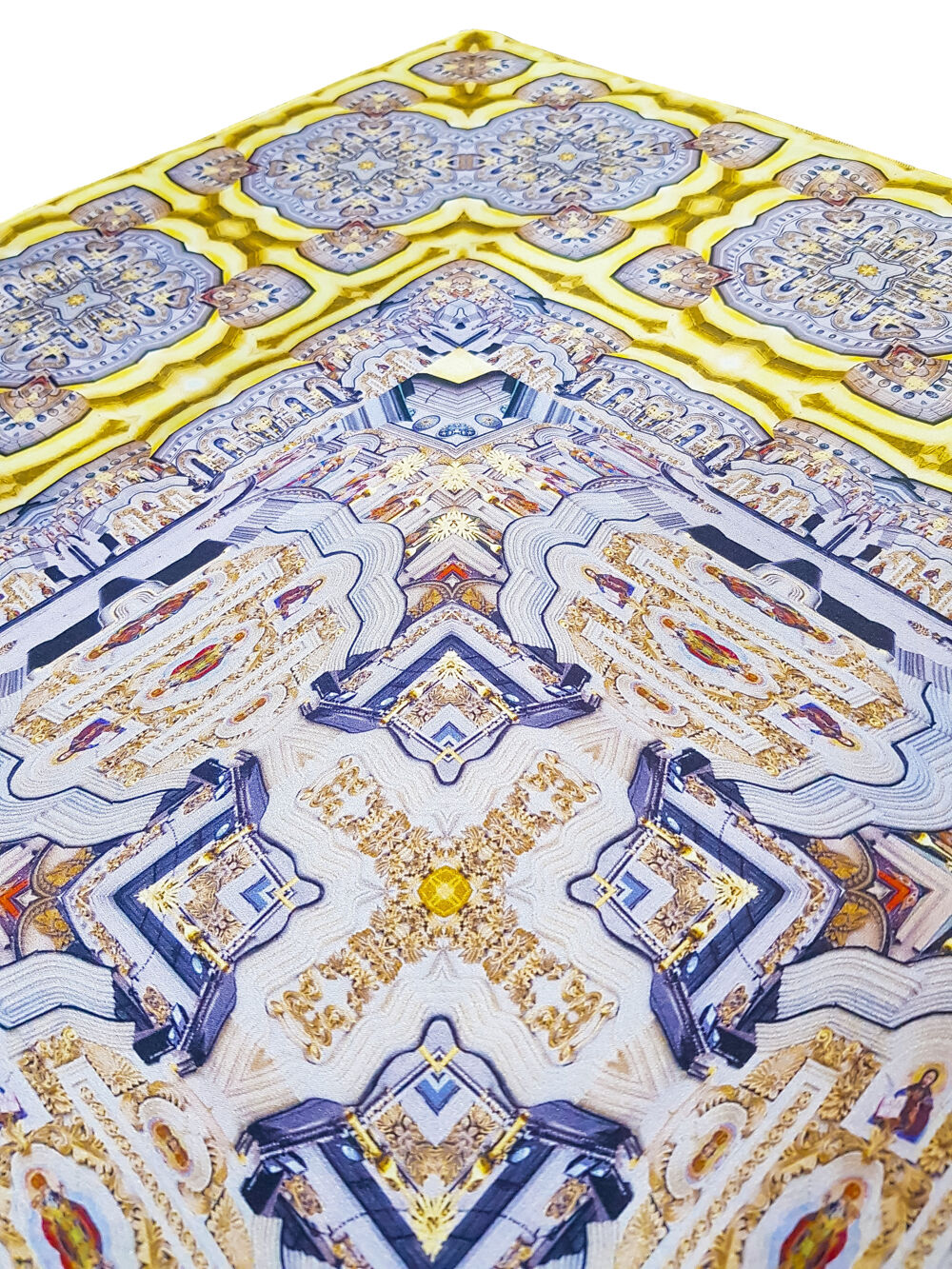 Head Scarf for women (Kyiv Pechersk Lavra gold and white) Orthodox