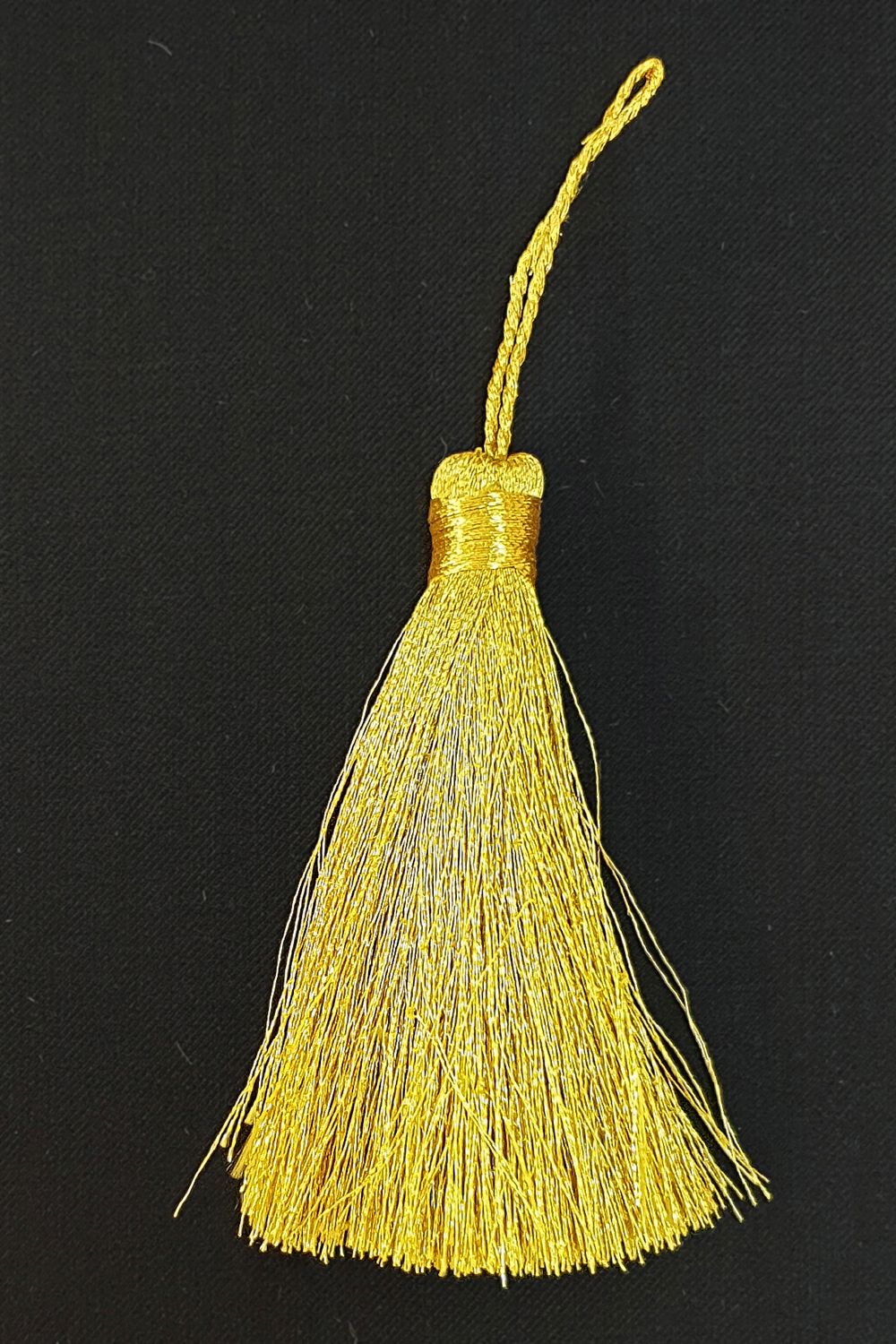 Straight thread tassel 7 cm golden buy