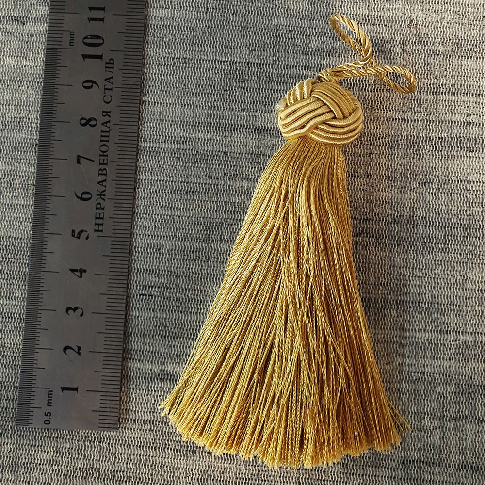 Tassel with large knot 8 cm gold buy