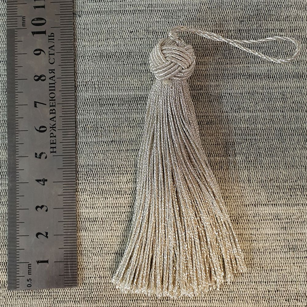 Twisted thread tassel silver for sale