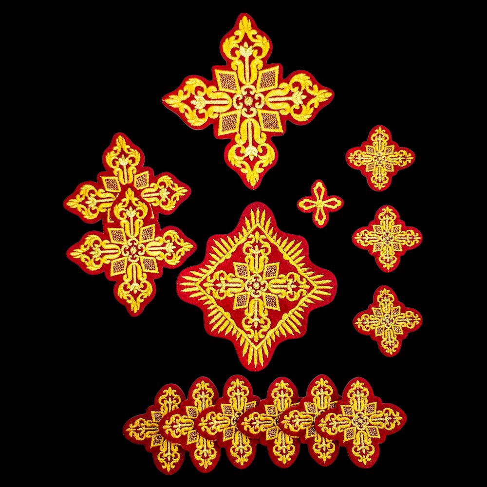 Set of embroidered crosses for priest (Petro-Pavlovsky)