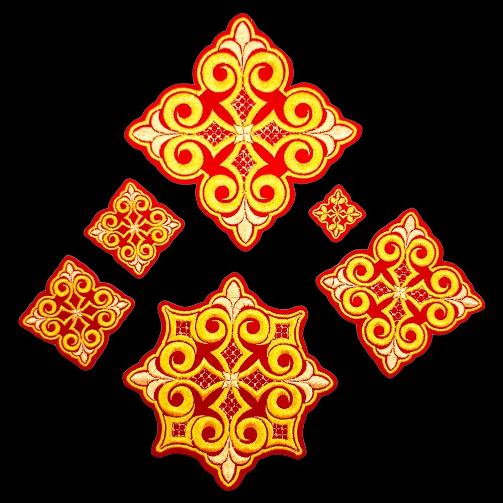 Embroidered crosses for the bishop (Monastic)