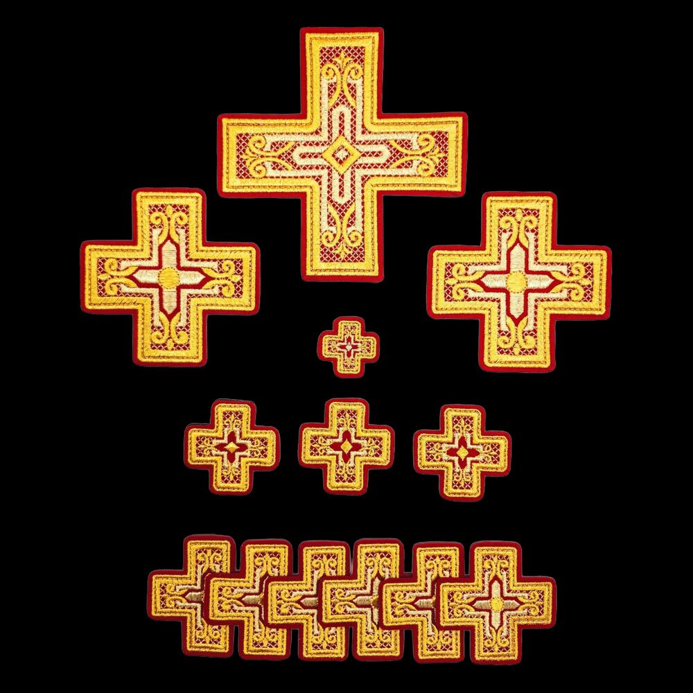 Embroidered crosses for priest's vestments (Pochaevskie)