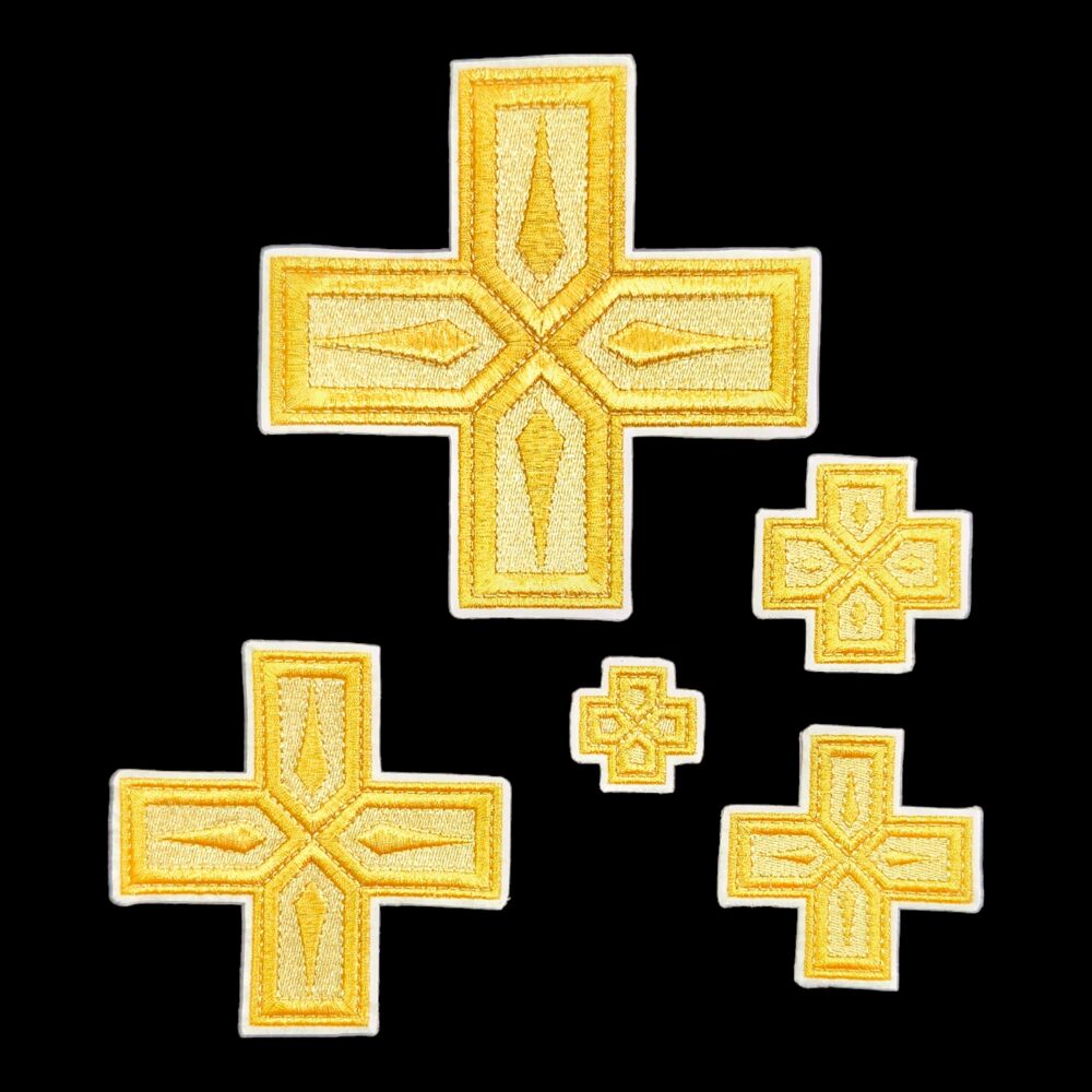 Embroidered priestly Greek style crosses (Ostrog)