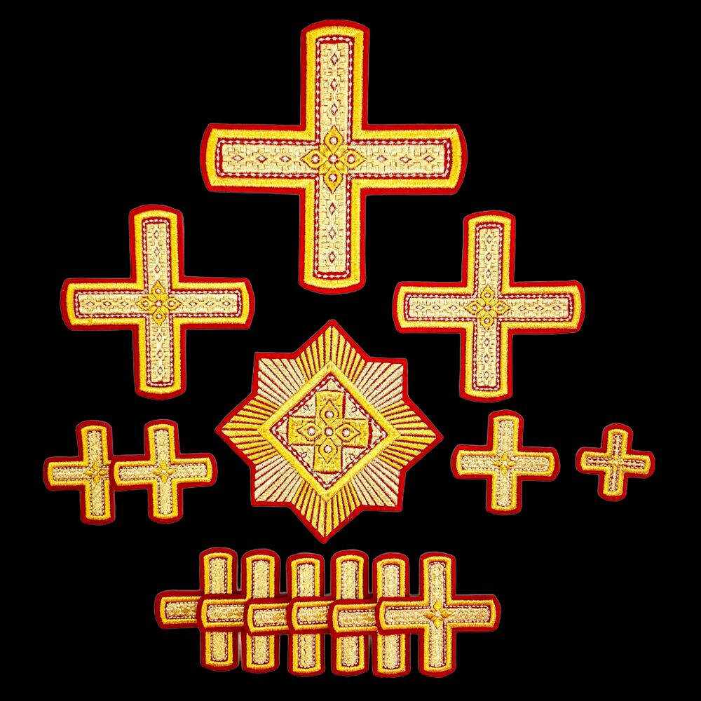 Embroidered priestly crosses (Poltava)