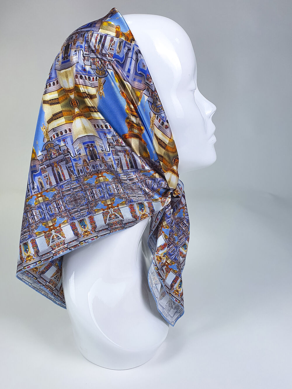 Silk Head Scarf for women (St. Michael's Cathedral square) Orthodox