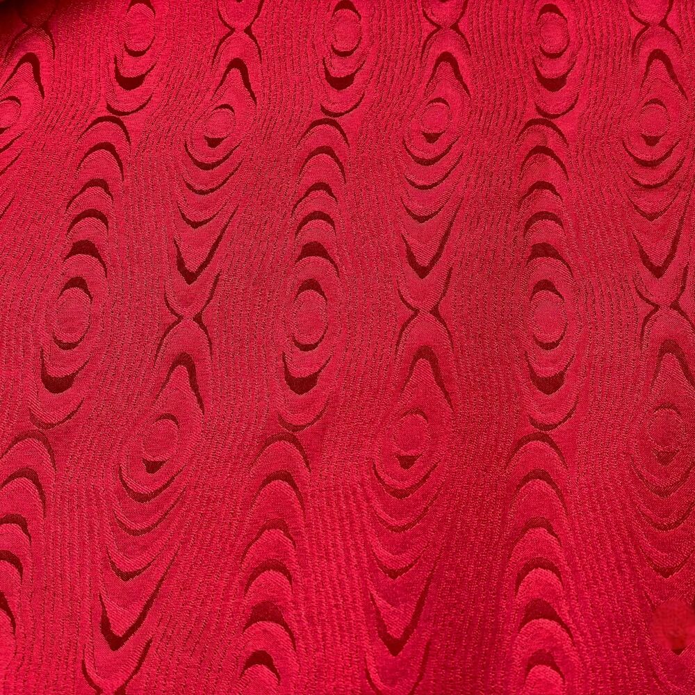 Moire with metallic thread red