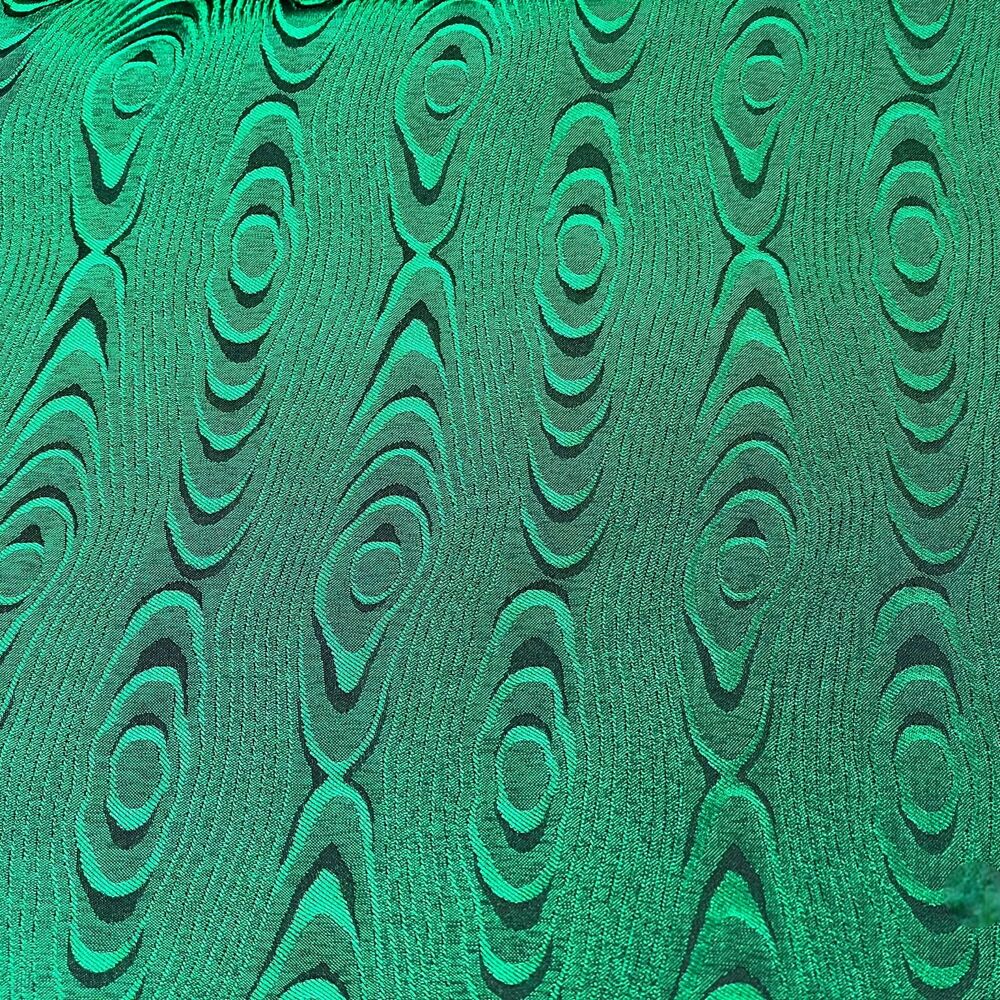 Moire with metallic thread green