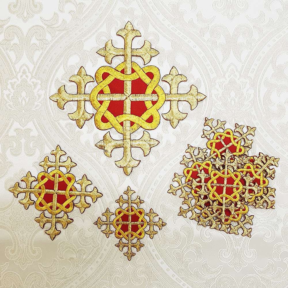 Set of Red Crosses for Greek Vestments