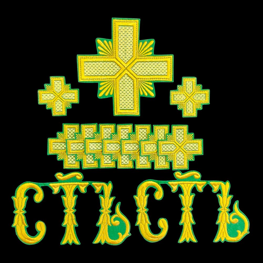 A set of crosses (Athos) for the deacon`s double orarion