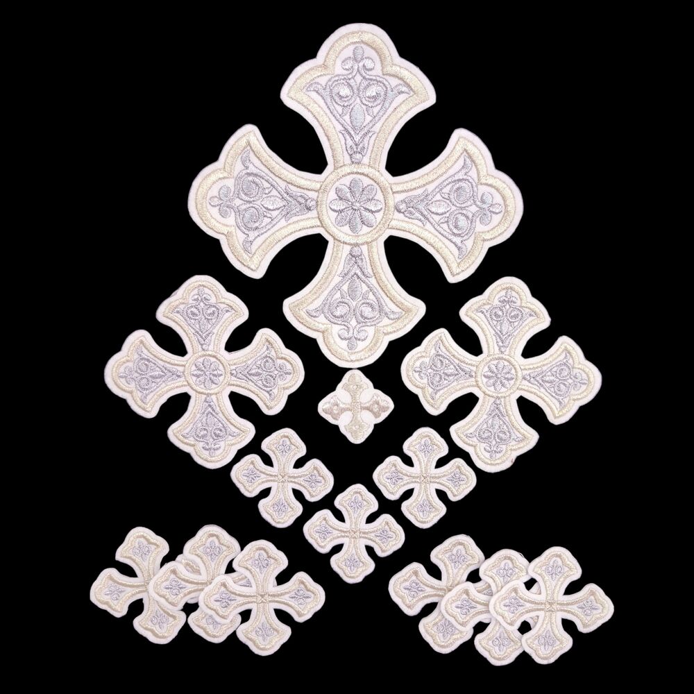 Set of crosses for Greek priestly vestments (Epiphany)