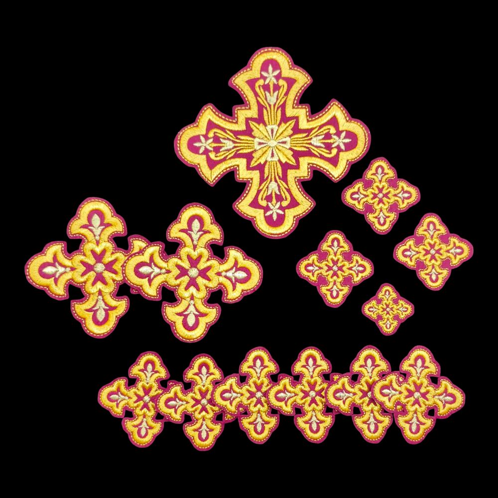 Set of crosses (Floral) for Greek vestments