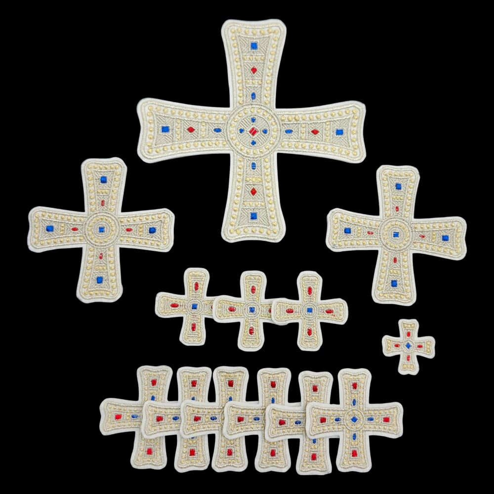 Set of crosses (Gems) for Greek vestments