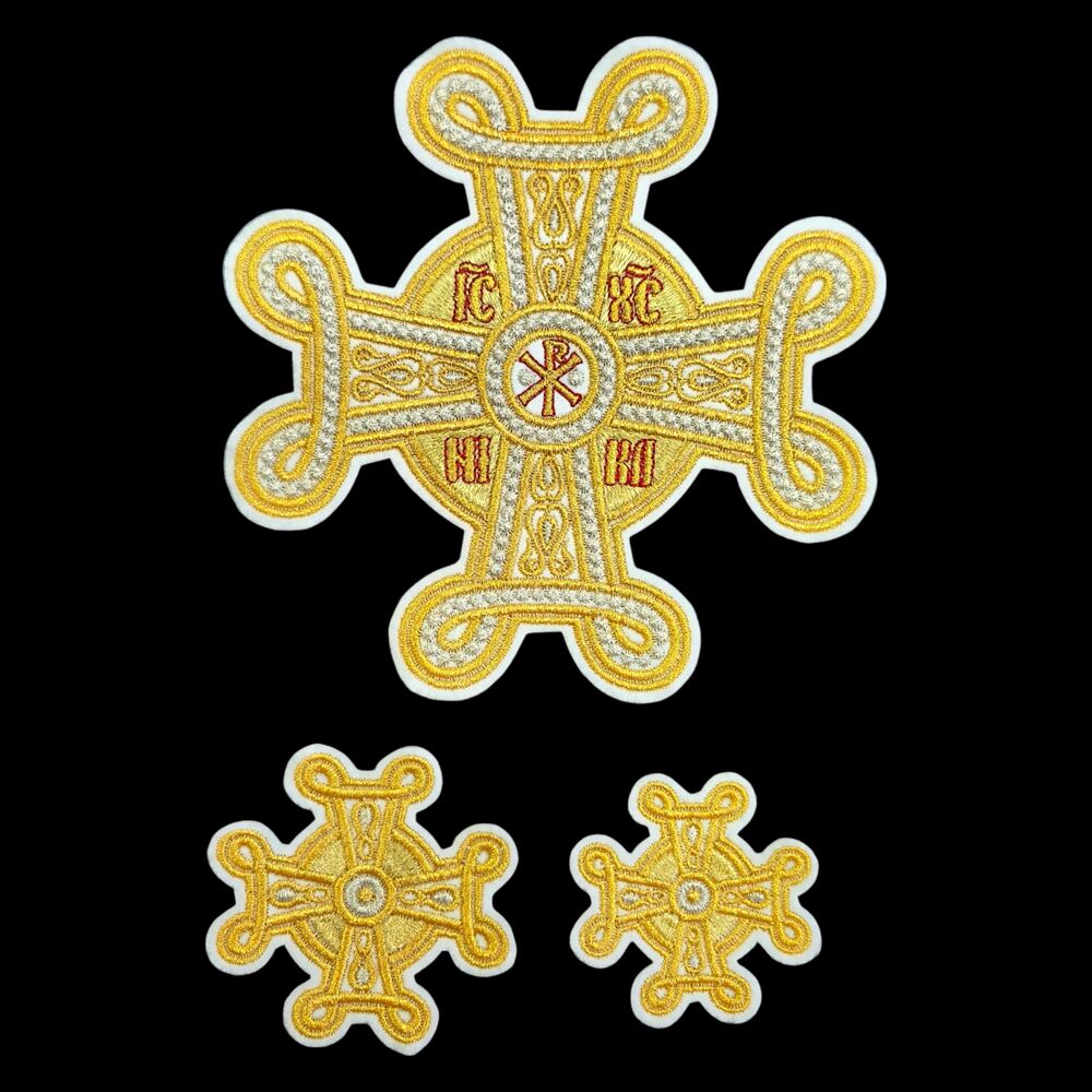 Set of crosses (Pearl) for vestments of a deacon